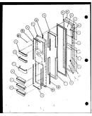 Freezer door (sxde25j/p7870101w) (sxde25jp/p7870102w) (sxde25jb/p7870127w) (sxde25j/p7870128w) (sxde25jp/p7870129w) (sxde25jb/p7870130w)