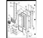Amana SXDE25J-P7870101W refrigerator door (sxde25j/p7870101w) (sxde25jp/p7870102w) (sxde25jb/p7870127w) (sxde25j/p7870128w) (sxde25jp/p7870129w) (sxde25jb/p7870130w) diagram