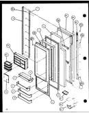 Refrigerator door (sxde25j/p7870101w) (sxde25jp/p7870102w) (sxde25jb/p7870127w) (sxde25j/p7870128w) (sxde25jp/p7870129w) (sxde25jb/p7870130w)