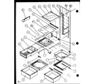Amana SXDE25J-P7870101W refrigerator shelving and drawers (sxde25j/p7870101w) (sxde25jp/p7870102w) (sxde25jb/p7870127w) (sxde25j/p7870128w) (sxde25jp/p7870129w) (sxde25jb/p7870130w) diagram