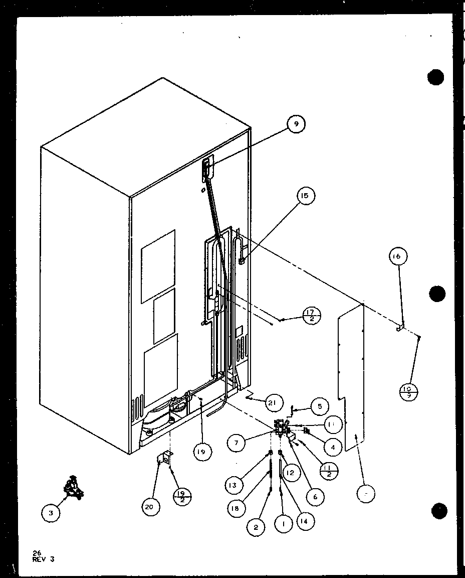 Cabinet back (sxde25j/p7870101w) (sxde25jp/p7870102w) (sxde25jb/p7870127w) (sxde25j/p7870128w) (sxde25jp/p7870129w) (sxde25jb/p7870130w)