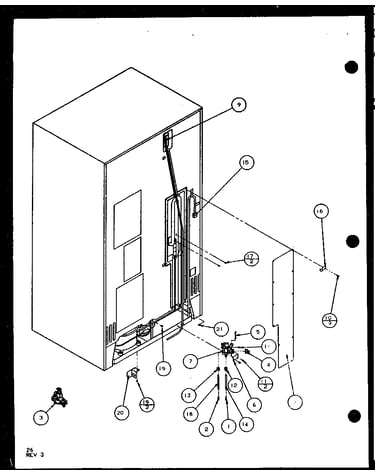 Cabinet back (sxde25j/p7870101w) (sxde25jp/p7870102w) (sxde25jb/p7870127w) (sxde25j/p7870128w) (sxde25jp/p7870129w) (sxde25jb/p7870130w)