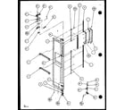 Amana SCD22J-P7870121W freezer door (scd19j/p7804506w) (scd19j/p7804508w) diagram