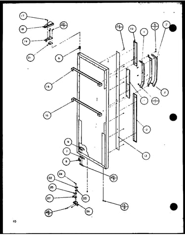 Refrigerator door (scd19j/p7804506w) (scd19j/p7804508w)