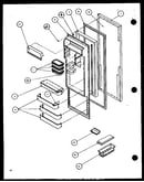 Refrigerator door (scd19j/p7804506w) (scd19j/p7804508w)