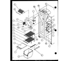 Amana SCD22J-P7870121W freezer shelving and refrigerator light (scd19j/p7804506w) (scd19j/p7804508w) diagram