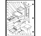 Amana SCD22J-P7870121W refrigerator shelving and drawers (scd19j/p7804506w) (scd19j/p7804508w) diagram