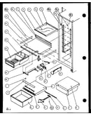 Refrigerator shelving and drawers (scd19j/p7804506w) (scd19j/p7804508w)