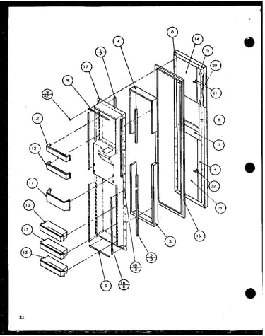 Freezer door (scd22j/p7870121w) (scd22j/p1104021w) (scd22j/p1104022w)