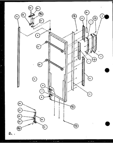 Refrigerator door (scd22j/p7870121w) (scd22j/p1104021w) (scd22j/p1104022w)