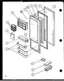 Refrigerator door (scd22j/p7870121w) (scd22j/p1104021w) (scd22j/p1104022w)
