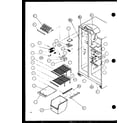 Amana SCD19J-P7804506W freezer shelving and refrigerator light (scd22j/p7870121w) (scd22j/p1104021w) (scd22j/p1104022w) diagram