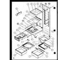Amana SCD19J-P7804508W refrigerator shelving and drawers (scd22j/p7870121w) (scd22j/p1104021w) (scd22j/p1104022w) diagram