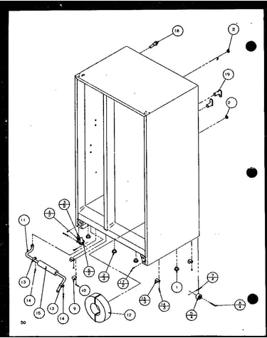 Drain and rollers (scd22j/p7870121w) (scd22j/p1104021w) (scd22j/p1104022w)