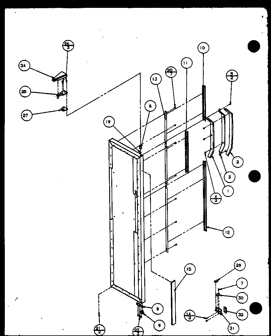 FREEZER DOOR HINGE AND TRIM PARTS (SX19MW/P1121302WW) (SX19ML/P1121302WL) (SX22ML/P1120604WL) (SX22MG/P1120604WG) (SX22MW/P1120603WW) (SX22MW/P1120604WW) (SX22ML/P1120603WL) (SX22MG/P1120603WG) (SX25MW/P1120705WW) (SX25M2W/P1154902WW) (SX25ML/P1120706WL)