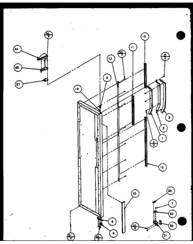 Freezer door hinge and trim parts (sx19mw/p1121302ww) (sx19ml/p1121302wl) (sx22ml/p1120604wl) (sx22mg/p1120604wg) (sx22mw/p1120603ww) (sx22mw/p1120604ww) (sx22ml/p1120603wl) (sx22mg/p1120603wg) (sx25mw/p1120705ww) (sx25m2w/p1154902ww) (sx25ml/p1120706wl)