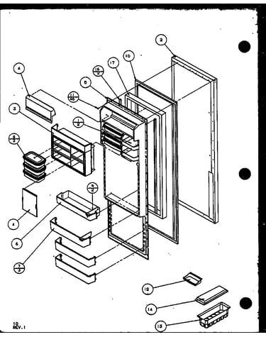 Refrigerator door (sx19mw/p1121302ww) (sx19ml/p1121302wl) (sx22ml/p1120604wl) (sx22mg/p1120604wg) (sx22mw/p1120603ww) (sx22mw/p1120604ww) (sx22ml/p1120603wl) (sx22mg/p1120603wg) (sx25mw/p1120705ww) (sx25m2w/p1154902ww) (sx25ml/p1120706wl) (sx25mg/p1120706