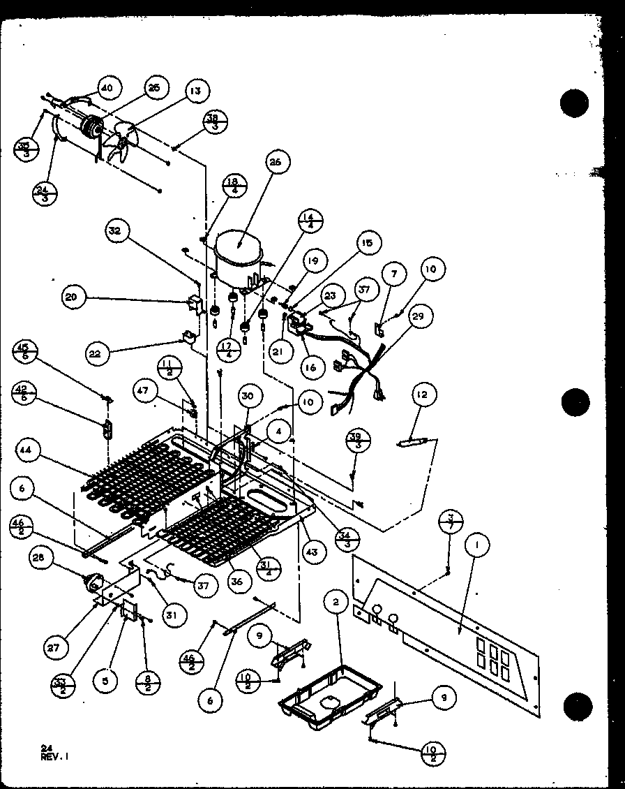 MACHINE COMPARTMENT - PANASONIC COMPRESSOR (SX19MW/P1121302WW) (SX19ML/P1121302WL) (SX22ML/P1120604WL) (SX22MG/P1120604WG) (SX22MW/P1120603WW) (SX22MW/P1120604WW) (SX22ML/P1120603WL) (SX22MG/P1120603WG) (SX25MW/P1120705WW) (SX25M2W/P1154902WW) (SX25ML/P11