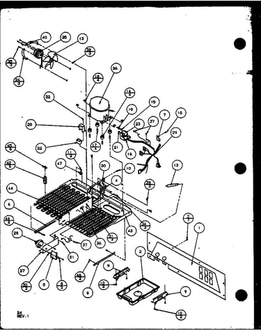 Machine compartment - panasonic compressor (sx19mw/p1121302ww) (sx19ml/p1121302wl) (sx22ml/p1120604wl) (sx22mg/p1120604wg) (sx22mw/p1120603ww) (sx22mw/p1120604ww) (sx22ml/p1120603wl) (sx22mg/p1120603wg) (sx25mw/p1120705ww) (sx25m2w/p1154902ww) (sx25ml/p11