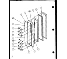 Amana 35538L-P1121906WL freezer door (35531w/p1121905ww) (36531w/p1121901ww) (36531w/p1121902ww) (35538l/p1121906wl) (36538l/p1121903wl) (36538l/p1121904wl) diagram