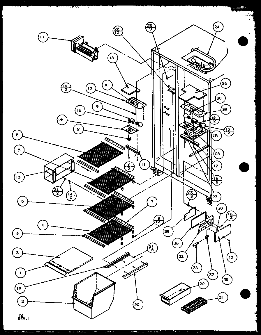 FREEZER SHELVING AND REFRIGERATOR LIGHT (35531W/P1121905WW) (36531W/P1121901WW) (36531W/P1121902WW) (35538L/P1121906WL) (36538L/P1121903WL) (36538L/P1121904WL)