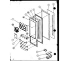 Amana SZ25MW-P1120709WW refrigerator door (sz25mw/p1120709ww) (sz25ml/p1120709wl) (sz25mw/p1120710ww) (sz25ml/p1120710wl) (sz25mpw/p1120711ww) (sz25mpw/p1120712ww) (sz25mpl/p1120711wl) (sz25mpl/p1120712wl) diagram