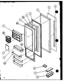 Refrigerator door (sz25mw/p1120709ww) (sz25ml/p1120709wl) (sz25mw/p1120710ww) (sz25ml/p1120710wl) (sz25mpw/p1120711ww) (sz25mpw/p1120712ww) (sz25mpl/p1120711wl) (sz25mpl/p1120712wl)