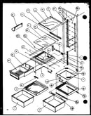Refrigerator shelving and drawers (sz25mw/p1120709ww) (sz25ml/p1120709wl) (sz25mw/p1120710ww) (sz25ml/p1120710wl) (sz25mpw/p1120711ww) (sz25mpw/p1120712ww) (sz25mpl/p1120711wl) (sz25mpl/p1120712wl)
