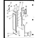 Amana 36041W-P1122101WW freezer door hinge and trim parts diagram