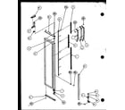 Amana 36048L-P1122102WL freezer door hinge and trim parts diagram