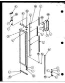 Freezer door hinge and trim parts