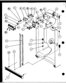 Refrigerator/freezer controls and cabinet parts