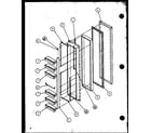 Amana SG22MBL-P1153502WL freezer door diagram