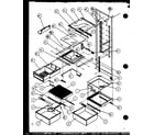 Amana SZI20ML-P1120101WL refrigerator shelving and drawers (szi20mw/p1120101ww) (szi20ml/p1120101wl) diagram