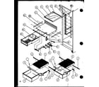 Amana SL25MW-P1120707WW refrigerator shelving and drawers (sg22mbw/p1153501ww) (sg22mbg/p1153501wg) (sg22mbl/p1153501wl) (sg22mbg/p1153502wg) (sg22mbw/p1153502ww) (sg22mbl/p1153502wl) diagram