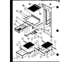 Amana SG22MBW-P1153502WW refrigerator shelving and drawers (sw22mbg/p1153503wg) (sw22mbw/p1153503ww) (sw22mbl/p1153503wl) (sw22mbw/p1153504ww) (sw22mbg/p1153504wg) (sw22mbl/p1153504wl) diagram