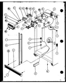 Refrigerator/freezer controls and cabinet parts