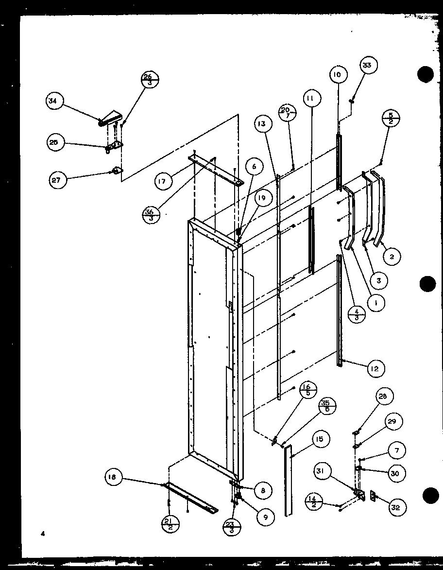 Freezer door (sz25m2w/p1154903ww) (sz25m2l/p1154903wl) (sz25mp2w/p1154904ww) (sz25mp2l/p1154904wl)