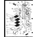 Amana SZ25MP2W-P1154904WW freezer shelving and refrigerator light (sz25m2w/p1154903ww) (sz25m2l/p1154903wl) (sz25mp2w/p1154904ww) (sz25mp2l/p1154904wl) diagram