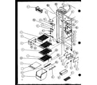 Amana SZ25MP2W-P1154904WW freezer shelving and refrigerator light (sz25m2w/p1154903ww) (sz25m2l/p1154903wl) (sz25mp2w/p1154904ww) (sz25mp2l/p1154904wl) diagram