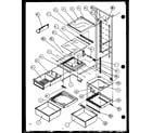 Amana SZ25M2W-P1154903WW refrigerator shelving and drawers (sz25m2w/p1154903ww) (sz25m2l/p1154903wl) (sz25mp2w/p1154904ww) (sz25mp2l/p1154904wl) diagram