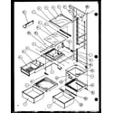 Amana SZ25MP2W-P1154904WW refrigerator shelving and drawers (sz25m2w/p1154903ww) (sz25m2l/p1154903wl) (sz25mp2w/p1154904ww) (sz25mp2l/p1154904wl) diagram