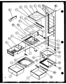 Refrigerator shelving and drawers (sz25m2w/p1154903ww) (sz25m2l/p1154903wl) (sz25mp2w/p1154904ww) (sz25mp2l/p1154904wl)