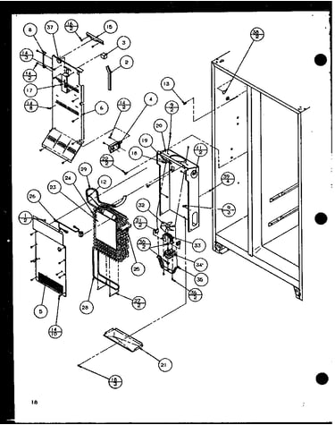 Freezer evaporator and air handling (sz25m2w/p1154903ww) (sz25m2l/p1154903wl) (sz25mp2w/p1154904ww) (sz25mp2l/p1154904wl)
