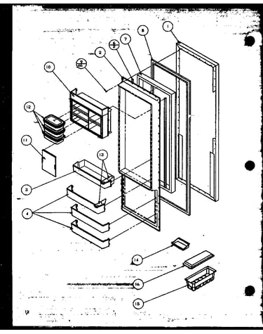 Refrigerator door (sbi20mw/p1120102ww) (sbd20mw/p1120201ww)