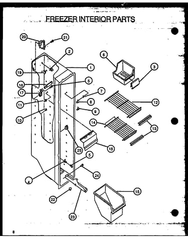 Freezer interior parts
