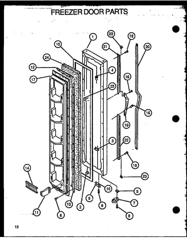 Freezer door parts