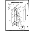 Modern Maid GRH220-1W freezer door hinge and trim diagram