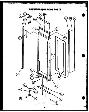 Refrigerator door trim and hinges