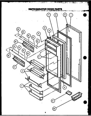 Refrigerator door parts
